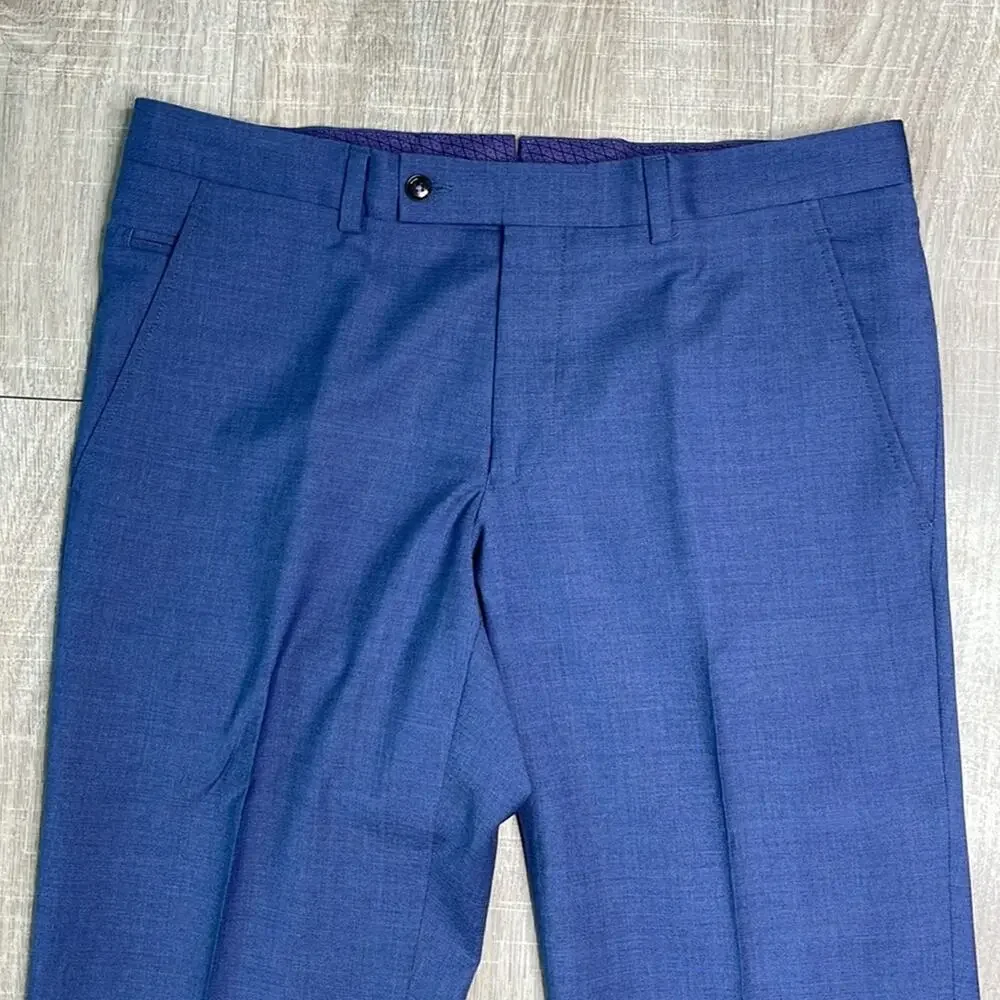 TED BAKER LONDON Blue Wool Jerome Pant Trouser Slacks Dress Pants Men’s - Picture 6 of 8